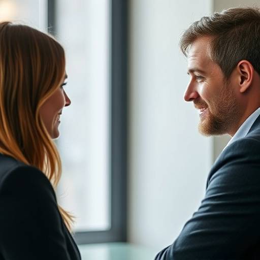 Confident professional leading an interview